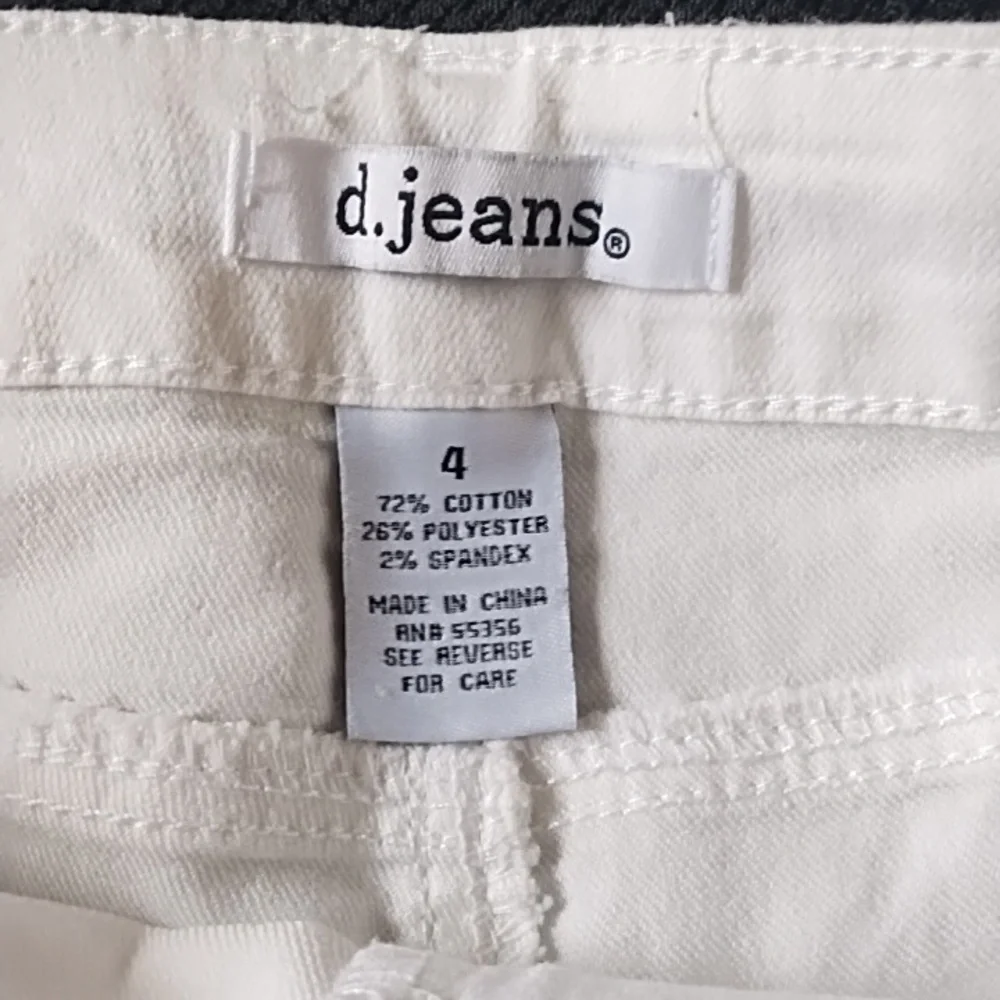 D.Jeans White Denim Bermuda Shorts